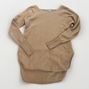 Halogen 100% Cashmere Women’s Sweater Tan Size S Scoop Neck